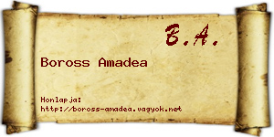 Boross Amadea névjegykártya